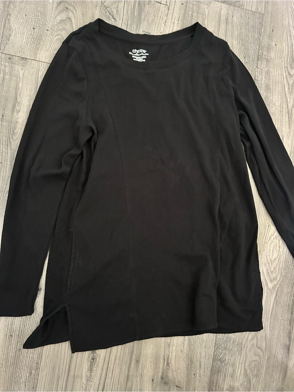 Chicos Black Women's Long Sleeve Tunic Sweater - Classic Everyday Knit